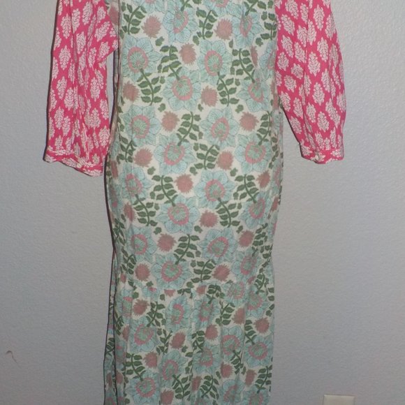 ZARA MS SZ LARGE MULTI-COLOR FLORAL MIXED PRINT BUTTON FRONT PALOMA MIDI DRESS - Picture 9 of 11